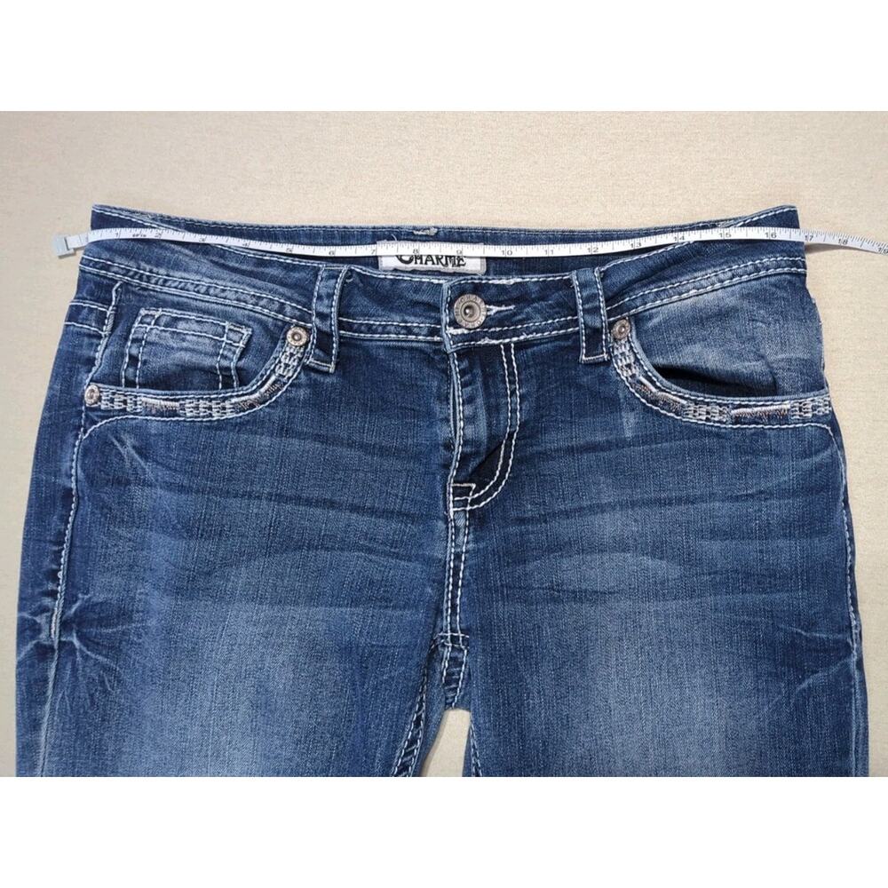 Charme by Grace Aztec Bootcut Jeans Women's 31 Embroidered Low Rise Western Boho - Picture 8 of 8